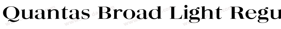 Quantas Broad Light Regular字体转换